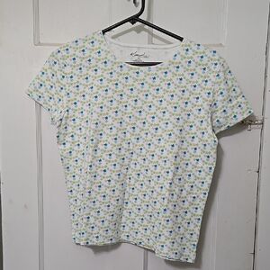 KIM ROGERS PETITE SMALL WOMEN LADIES SMALL FLOWER PRINT GREEN BEIGE BLUE GREEN